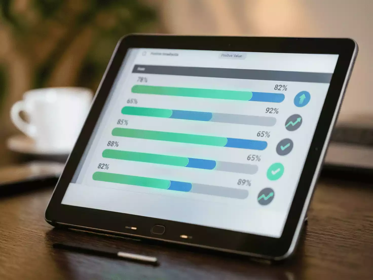 Interfaz de herramienta digital mostrando resultados de análisis de valor