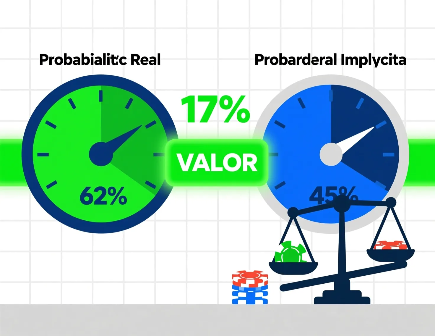 Concepto de apuesta de valor: diferencia entre probabilidad real e implícita