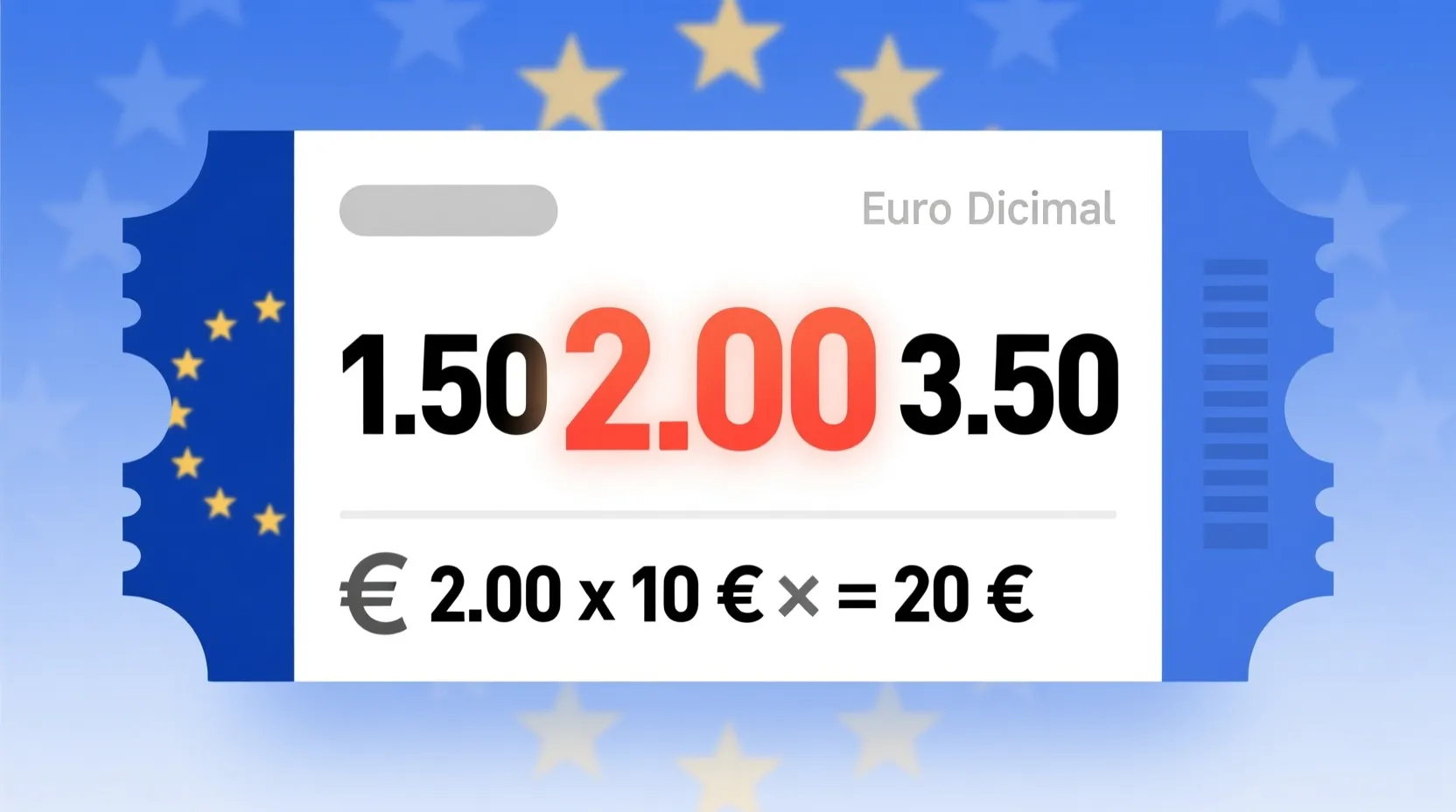 Formato de cuotas decimales usado en Europa y España para apuestas