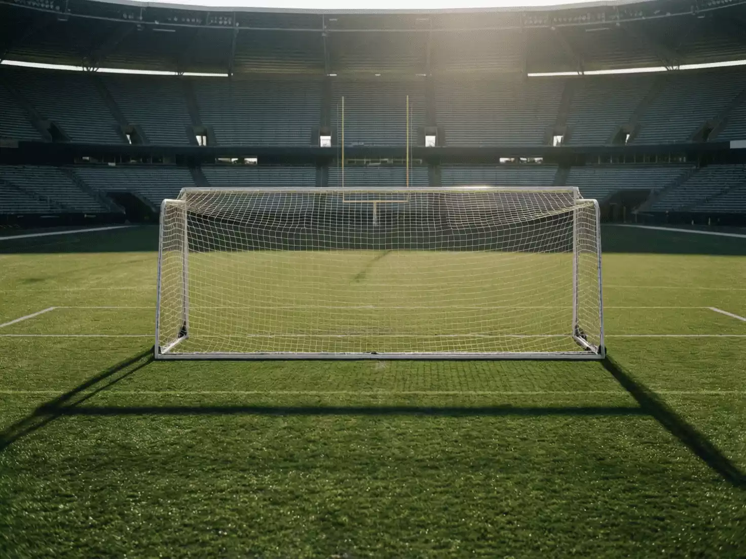 Campo de fútbol representando el mercado 1X2 de apuestas